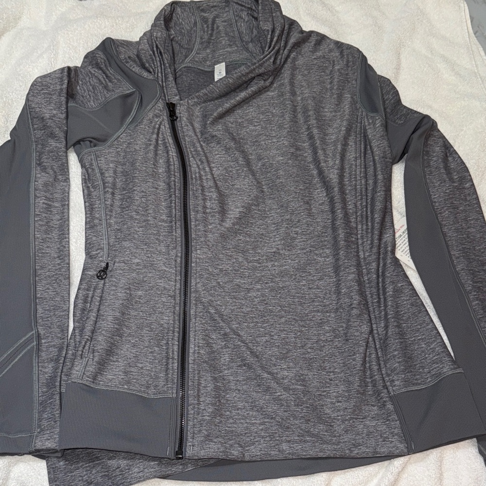 Lululemon Athletica Charcoal Bhakti Yoga Jacket Full-Zip Jacket